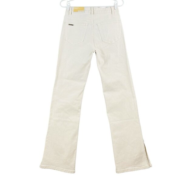 Michael Kors Women Selma Bootcut Stretch Jeans Size 2 High Rise Slim Bone Color - Picture 2 of 16